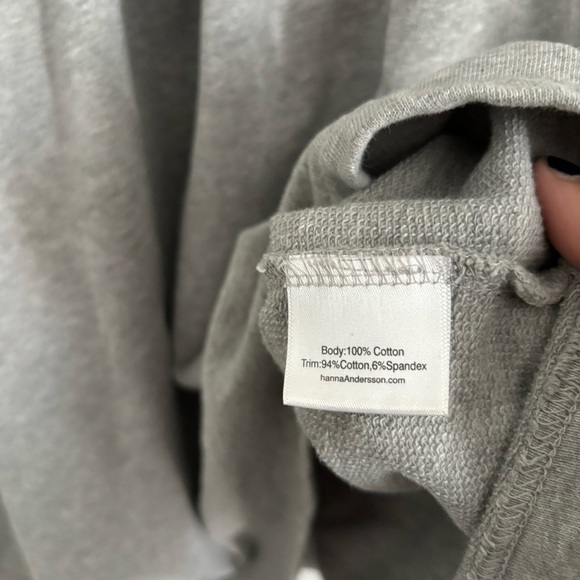 Hanna Andersson Girls Size 10 Gray Embroidered Hello Sunshine Dress - Picture 4 of 6